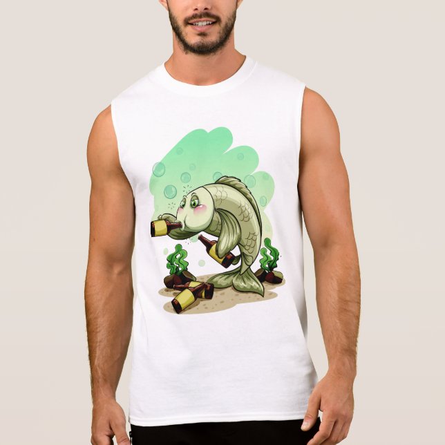 Camisas e jaquetas de peixes bebendos (Frente)