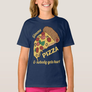 Camisas e jaquetas de pizza de texto personalizado