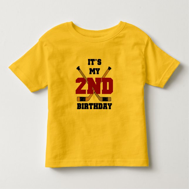 Camisas e presentes de segundo aniversário de hóqu (Frente)