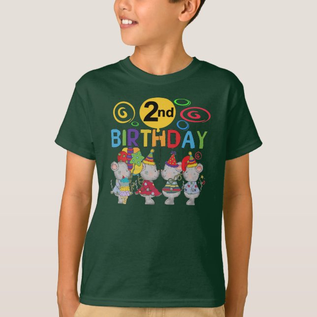 Camisas e presentes de segundo aniversário de rato (Frente)