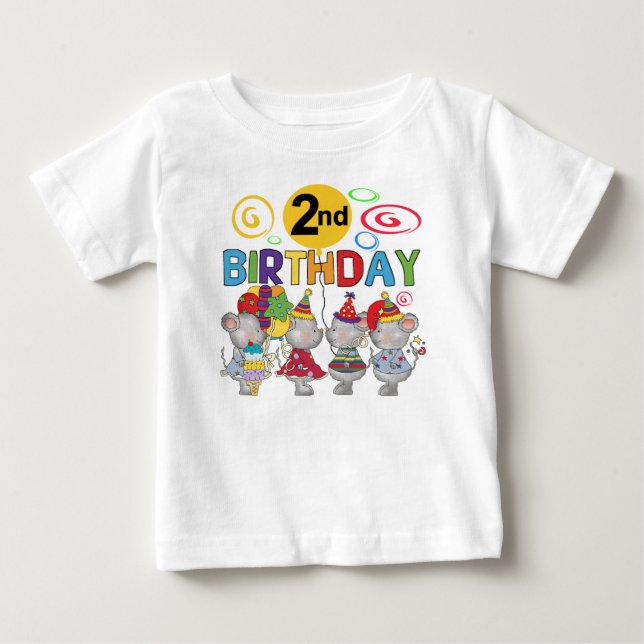 Camisas e presentes de segundo aniversário de rato (Frente)