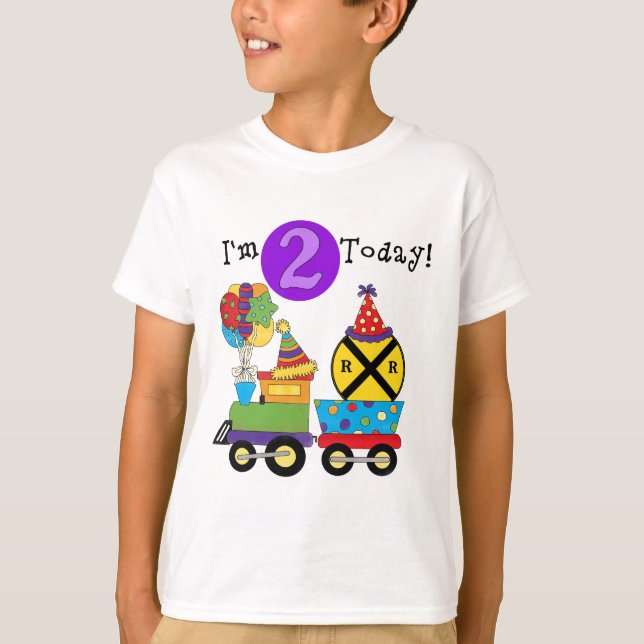 Camisas e presentes de segundo aniversário de trem (Frente)