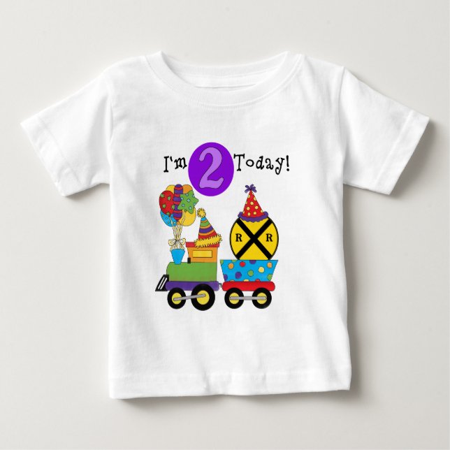Camisas e presentes de segundo aniversário de trem (Frente)