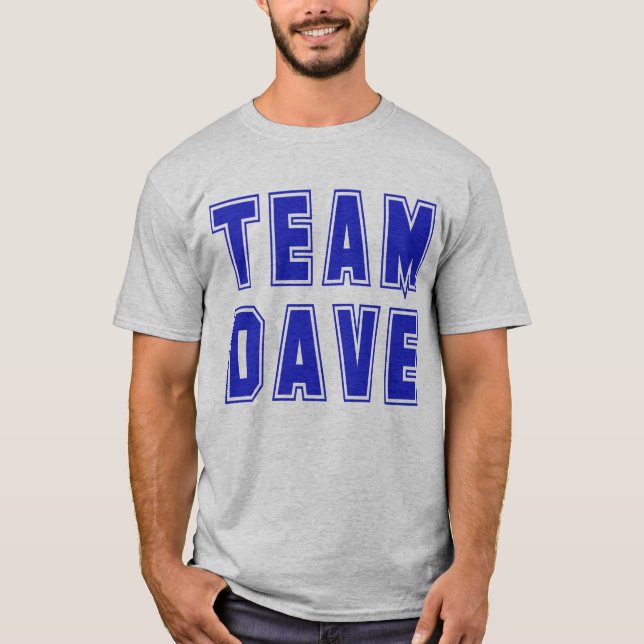 Camisas e produtos de Dave T da equipe (Frente)