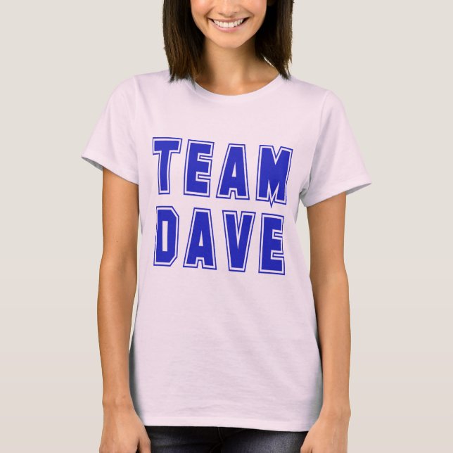 Camisas e produtos de Dave T da equipe (Frente)
