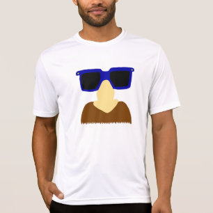 Camisas em incógnito do bigode & dos vidros