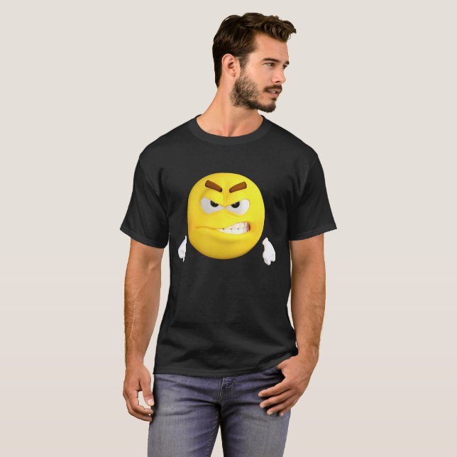Camisas EMOJI Loucas, camisetas ANGRADAS (Frente Completa)