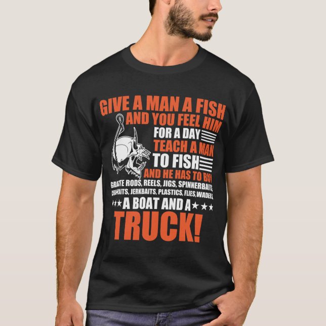 Camisas engraçadas da pesca para homens (Frente)