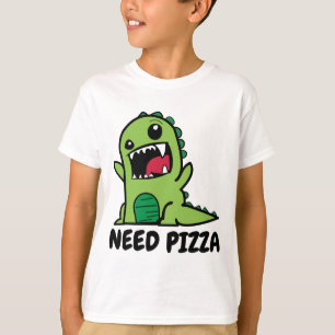 Camisas engraçadas da pizza para miúdos