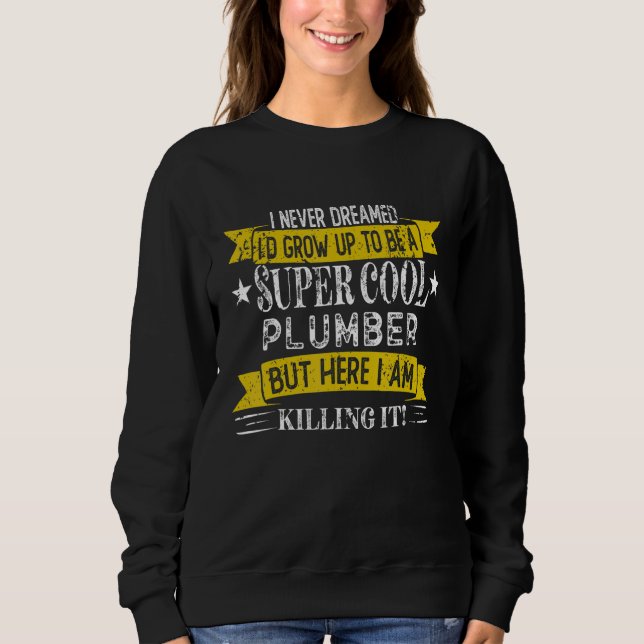 Camisas engraçadas de bombeiro hidráulico Título d (Frente)