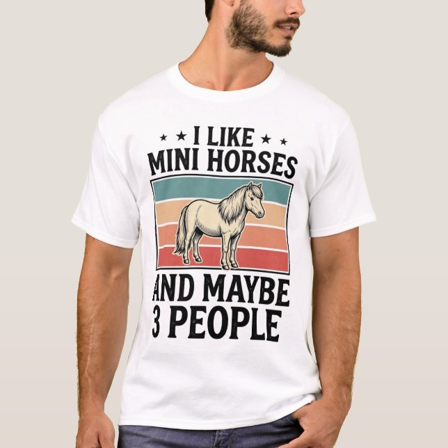 Camisas engraçadas de cavalos miniatura para amant (Frente)