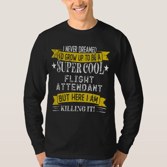 Camisas engraçadas de comissário de bordo Título d (Frente)