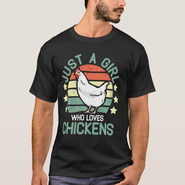 Camisas engraçadas de frango para menina frango Ca (Frente)