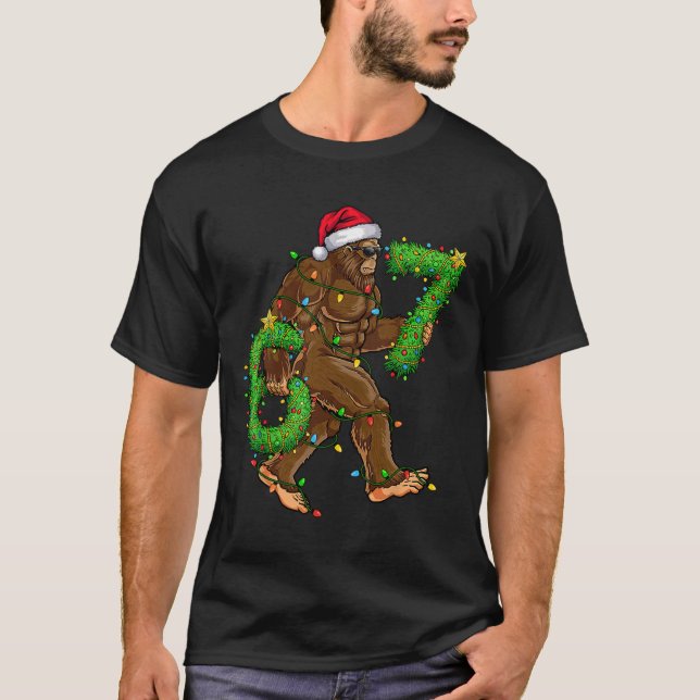 Camisas engraçadas de Natal do Pé Grande do meme S (Frente)