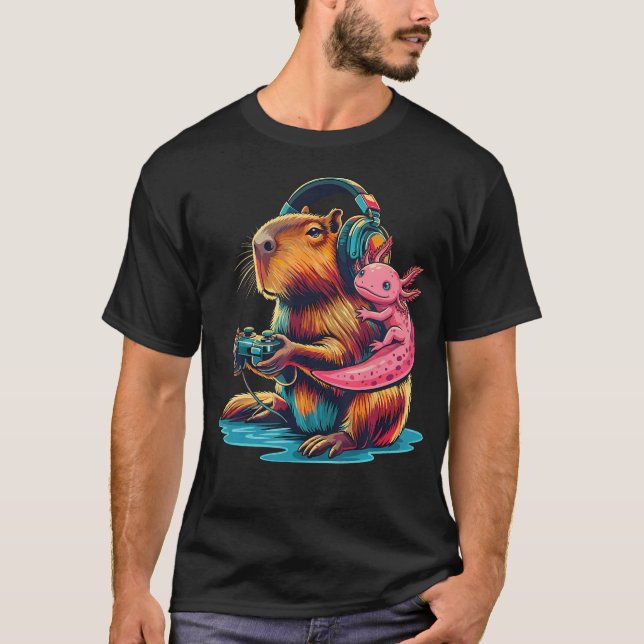 Camisas engraçadas de videogames para homens com A (Frente)