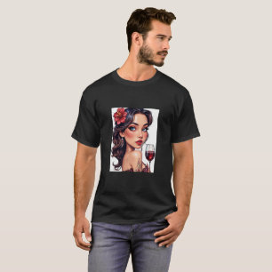 Camisas engraçadas gráficas imagem novidade vinho