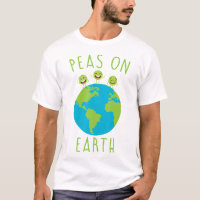 Camisas Engraçadas Na Terra Homens De Paz Camiseta