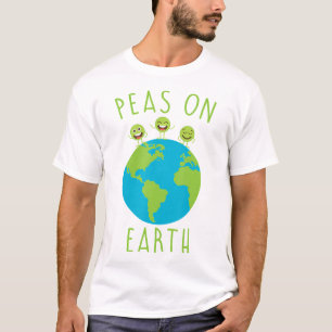Camisas Engraçadas Na Terra Homens De Paz Camiseta