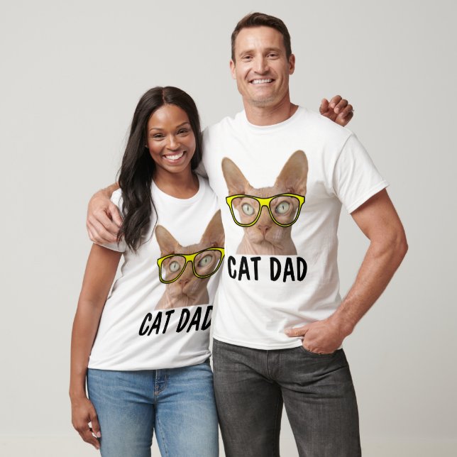 Camisas engraçadas SPHYNX PAI CAT (Unissex)