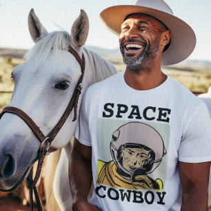 CAMISAS ENGRAÇADAS VINTAGE DE HOMEM SPACE COWBOY