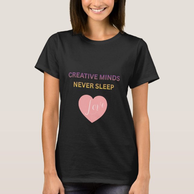 Camisas femininas de Amor de Mentes Criativas Nunc (Frente)