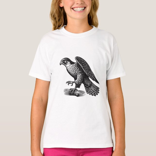 Camisas femininas de Falcão-peregrino (Frente)