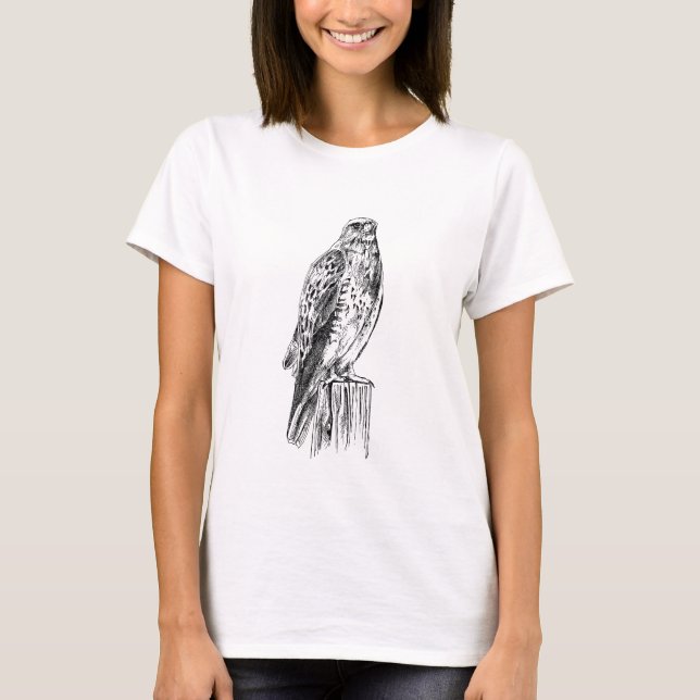 Camisas femininas de Falcão-peregrino (Frente)