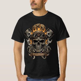 Camisas Flaming Skull Pistons - Oficina Mecânica