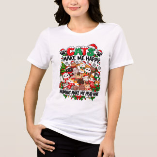 Camisas Gatos Me Fazem Feliz Humanos Me Fazem Doer