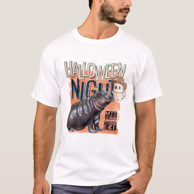 Camisas HalloWeen,Camisa Rap de Bootleg Moo Deng | (Frente)