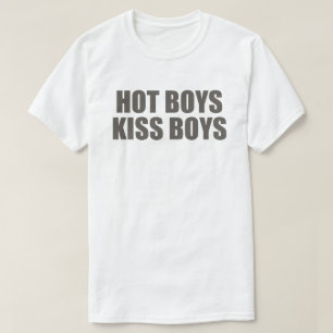 Camisas Hot Boys Kiss Boys   Roupas de Orgulho LGB