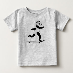 Camisas infantis Skateboarding da panda t, ternos