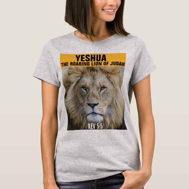 CAMISAS JUDEUS MESSIANICAS, YESHUA ROARING LION (Frente)