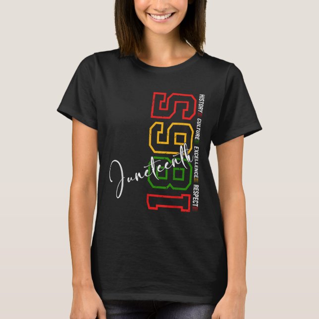 Camisas Juneteenth Mulheres Homens Afro-Americanos (Frente)