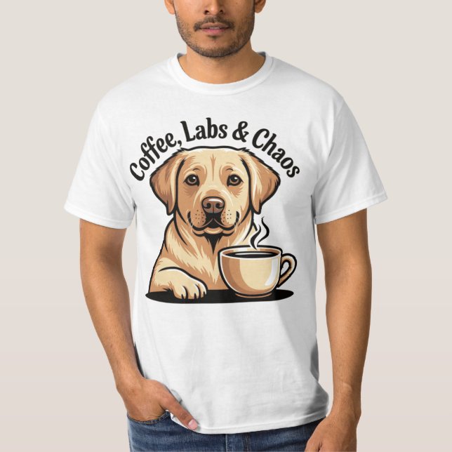 Camisas Labs de Café e Caos - Cachorro Labrador En (Frente)