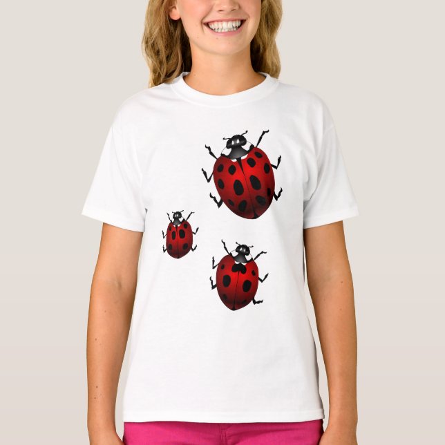 Camisas Ladybug da criança Camisas Ladybug da cria (Frente)
