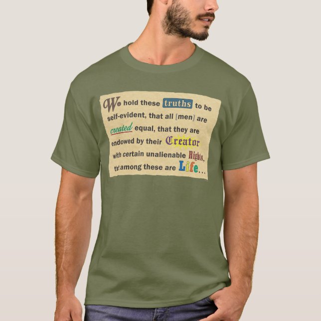 Camisas masculinas com uma declaração. (Frente)