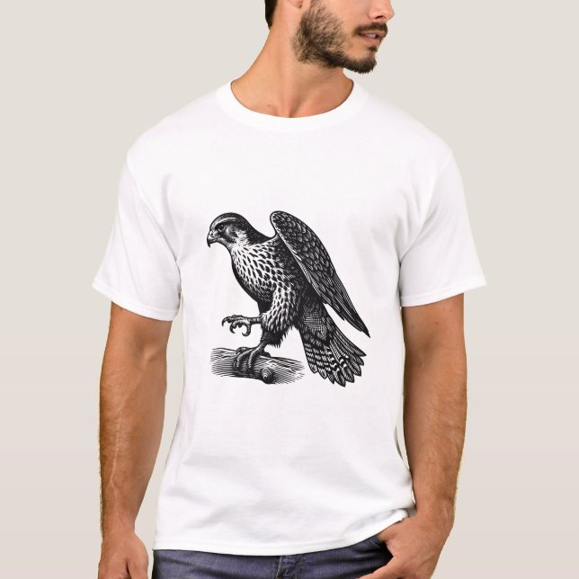 Camisas masculinas de falcão-peregrino (Frente)
