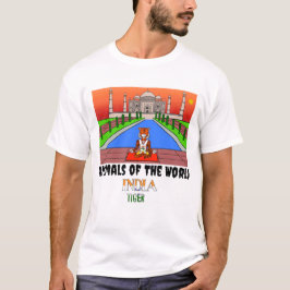 Camisas Masculinas de Tigre da Índia - Animais do 