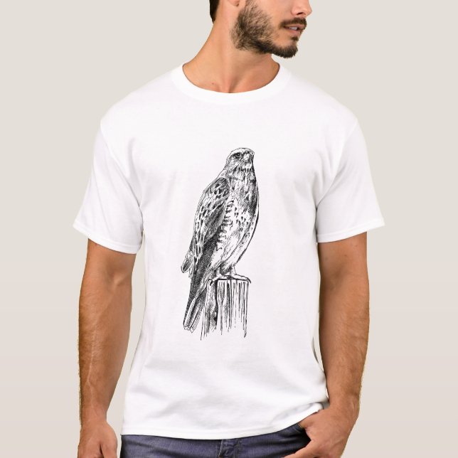 Camisas masculinas do falcão-peregrino (Frente)