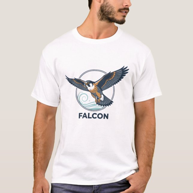 Camisas masculinas do falcão-peregrino (Frente)