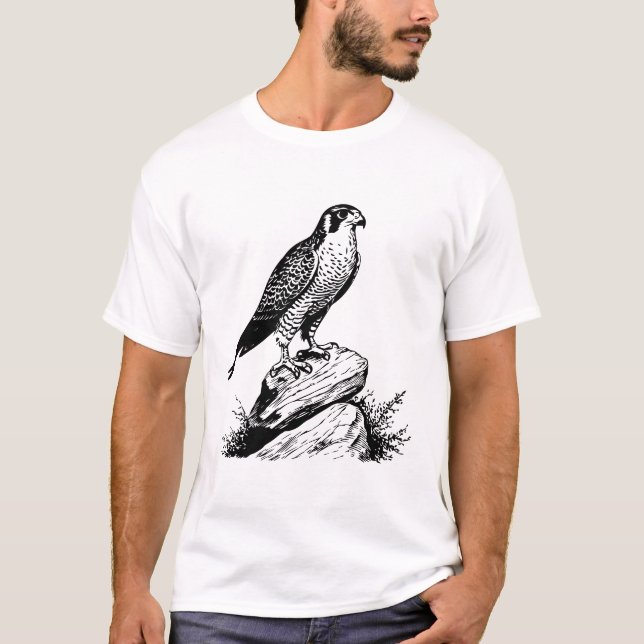 Camisas masculinas do falcão-peregrino (Frente)