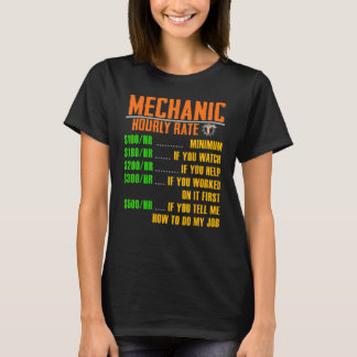 Camisas Mecânicas Engraçadas com Taxa Horária Pres