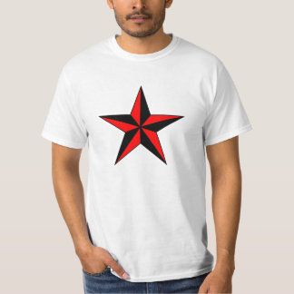 Camisas náuticas vermelhas do costume da estrela