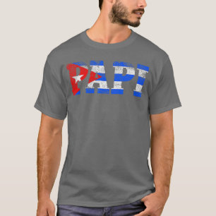 Camisas Papi para Homens Vintage Pai Cubano Bandei