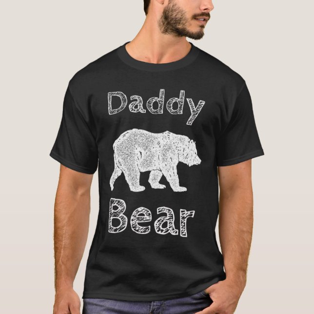 Camisas Para Homens Engraçado Urso De Pai T Camisa (Frente)