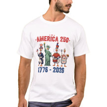 Camisas Patrióticas Engraçadas América 250 Patos B