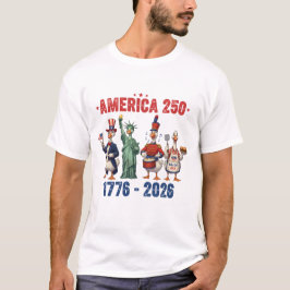 Camisas Patrióticas Engraçadas América 250 Patos B