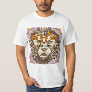 Camisas personalizadas de aniversário Leo Lion