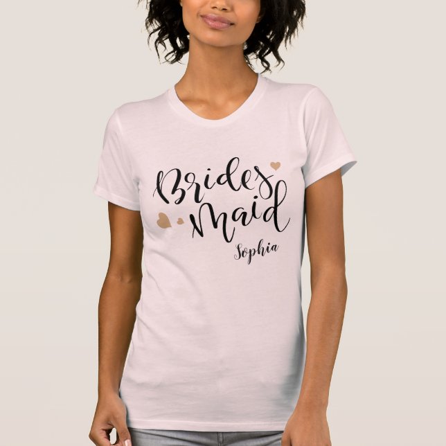 Camisas personalizadas de damas de honra para fest (Frente)